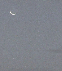 Bild mit Merkur und Mond am 24.11.2000